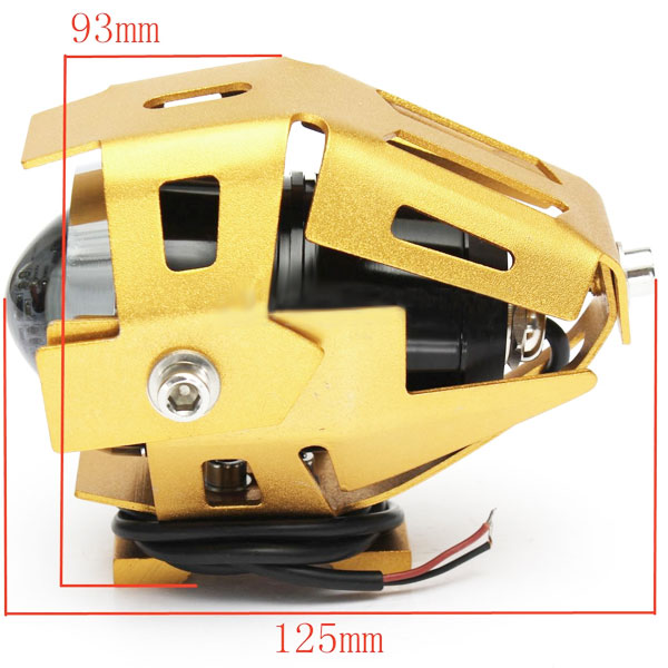 Bộ 2 đèn Led trợ sáng U5 cho xe máy (vàng đồng)