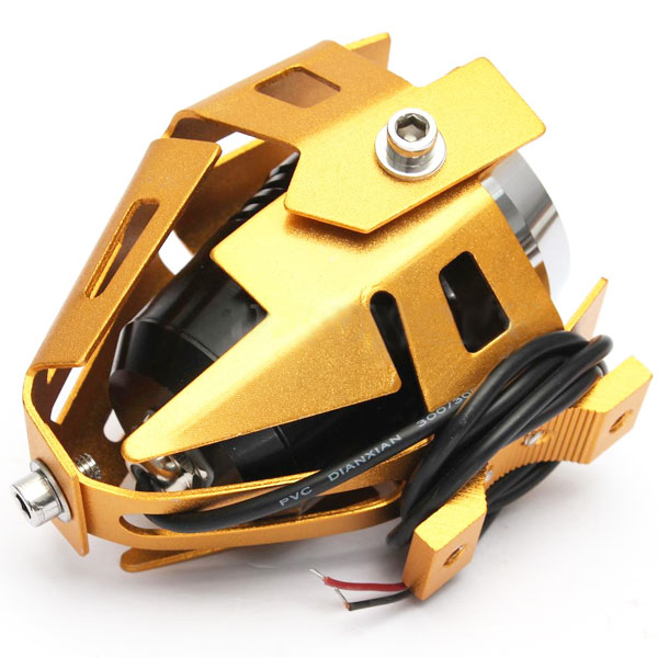 Bộ 2 đèn Led trợ sáng U5 cho xe máy (vàng đồng)