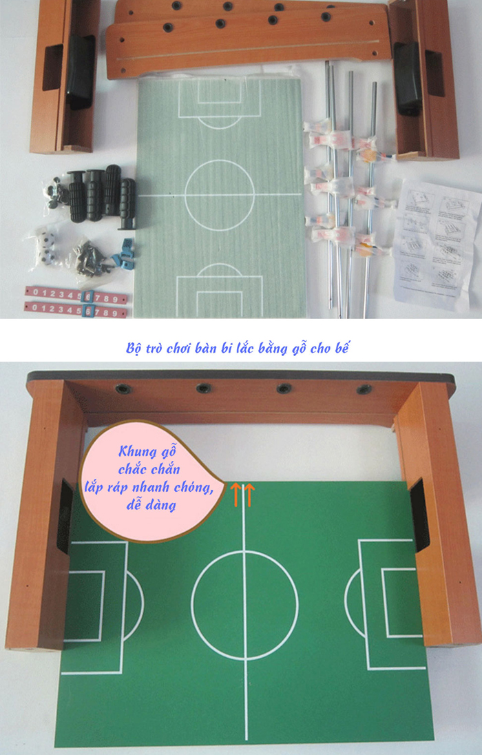 Bộ đồ chơi banh bàn bằng gỗ - cho bé
