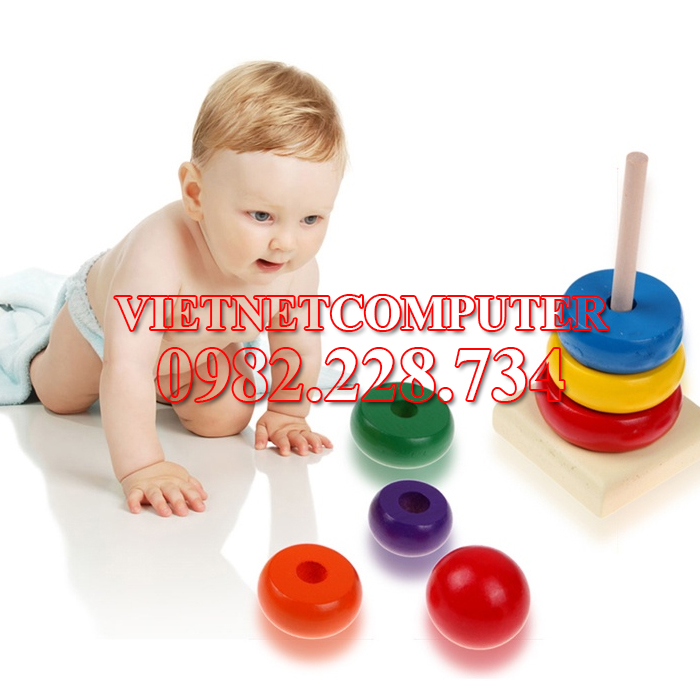 Bộ đồ chơi rainbow tower cho bé