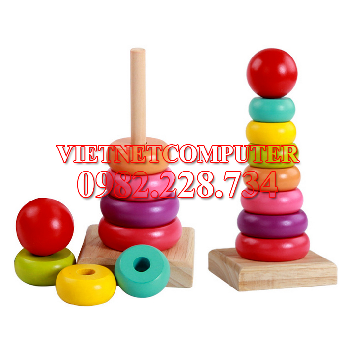 Bộ đồ chơi rainbow tower cho bé