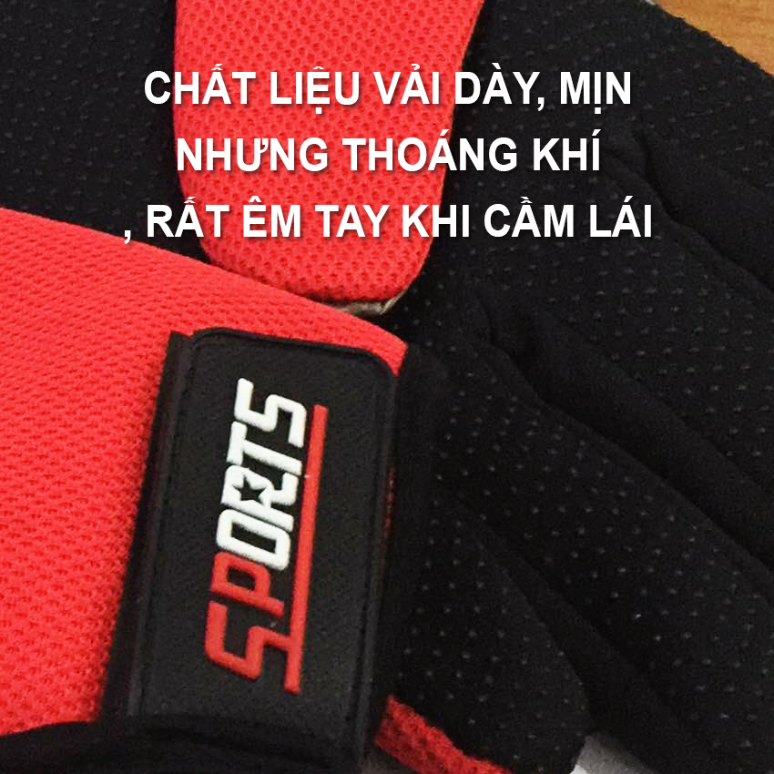 Găng tay đi phượt dài ngón Sports cao cấp