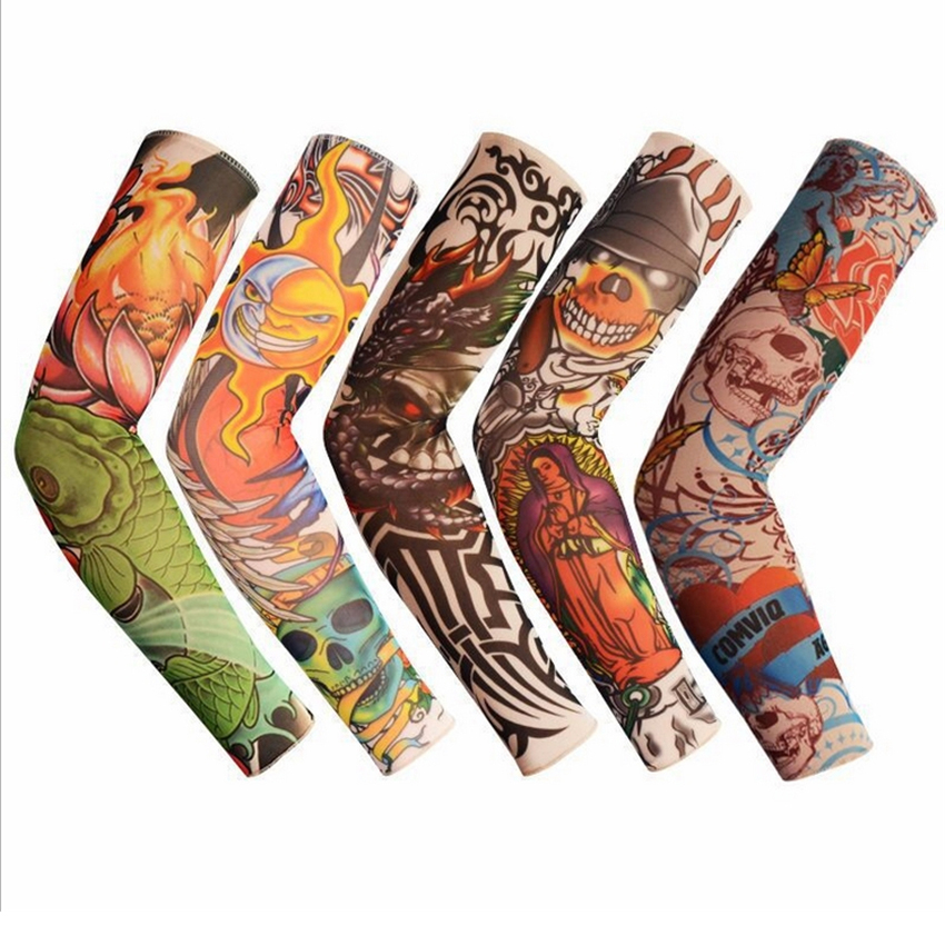 Bộ 5 đôi găng tay hình xăm 3D Tattoo Sleeve