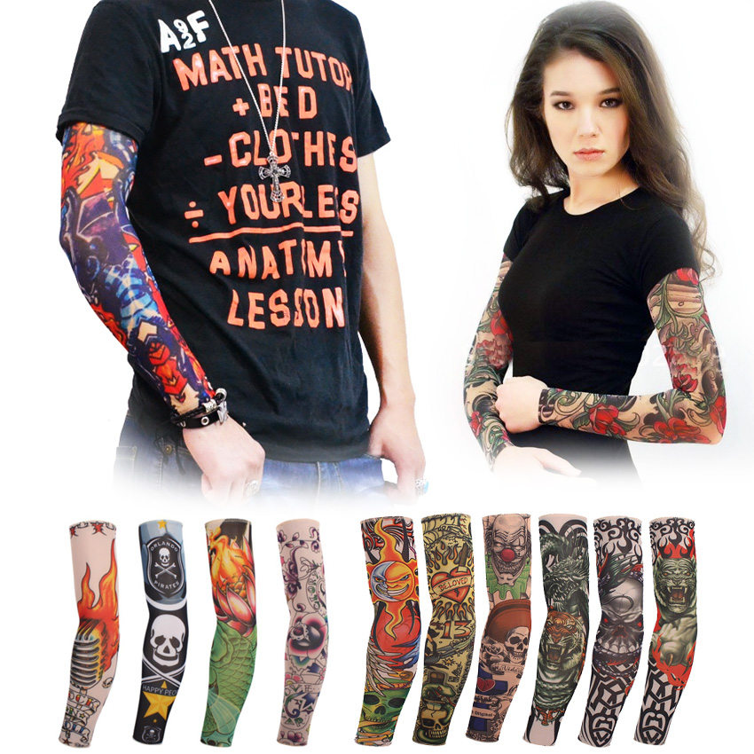 Bộ 10 đôi găng tay hình xăm 3D Tattoo Sleeve
