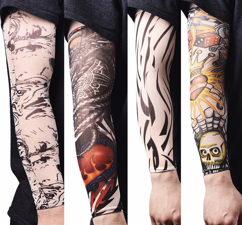 Bộ 5 đôi găng tay hình xăm 3D Tattoo Sleeve