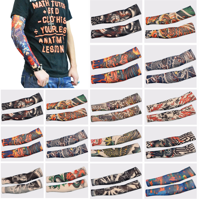 Bộ 10 đôi găng tay hình xăm 3D Tattoo Sleeve