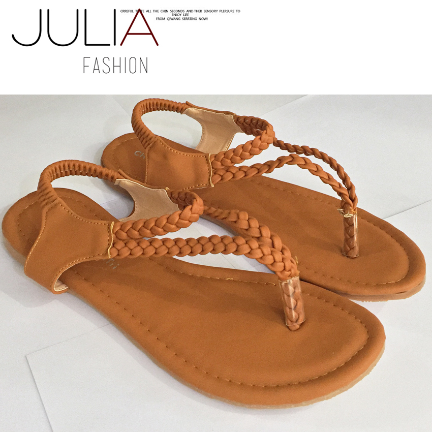 Giày sandal quai kẹp (Nâu)