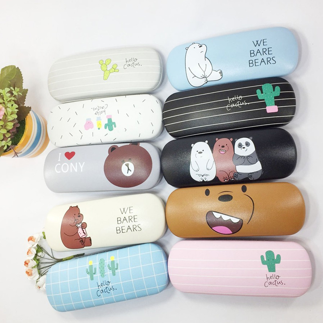 Hộp đựng kính họa tiết - dễ thương