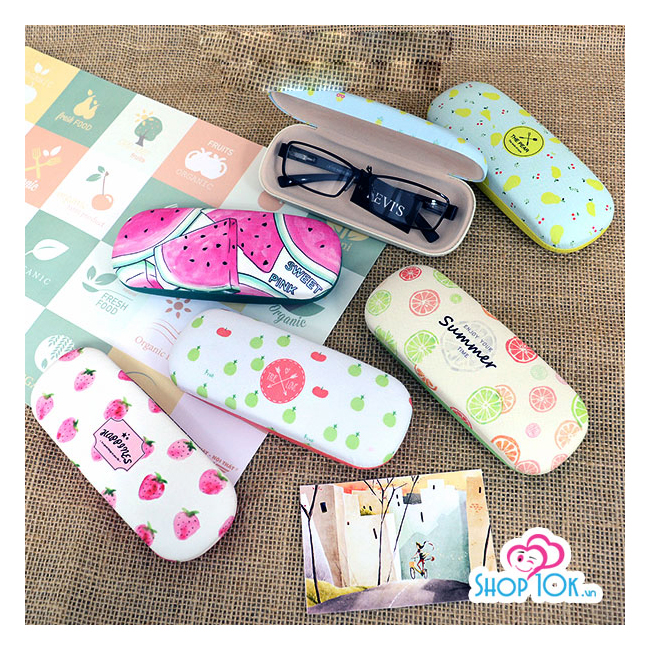 Hộp đựng kính họa tiết - dễ thương