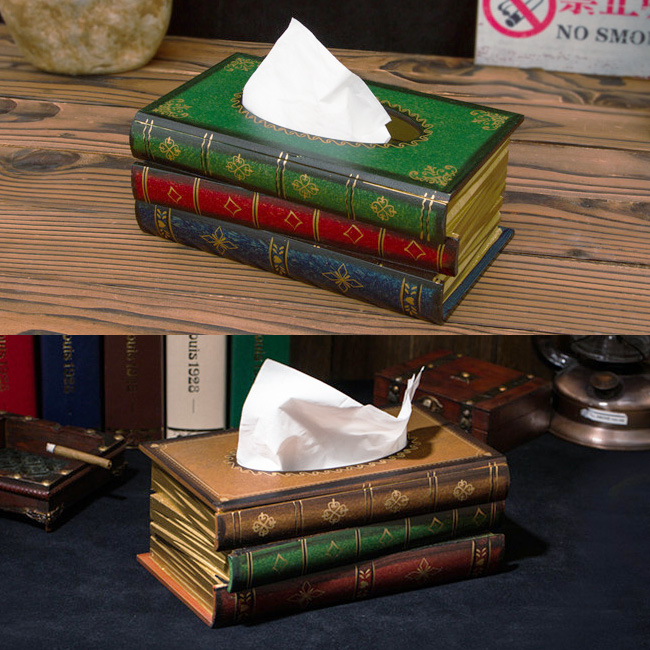 Hộp đựng khăn giấy hình quyển từ điển