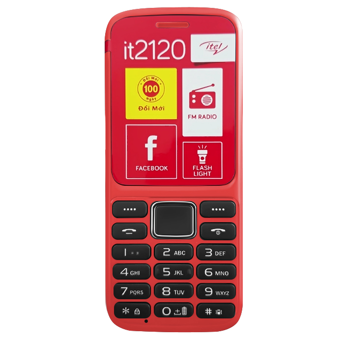 Điện thoại Itel IT 2120 (đỏ, xanh, đen)