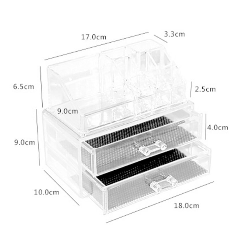 Kệ đựng mỹ phẫm 3 tầng