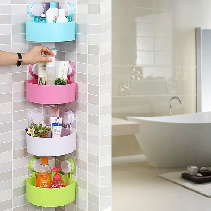 Kệ Góc để đồ nhà tắm, nhà bếp hít chân không