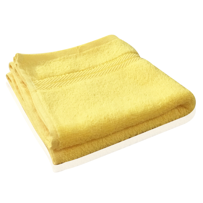 Khăn tắm cỡ trung Bochang 40 x 70 cm 100% cotton lông mềm, mịn (Vàng)