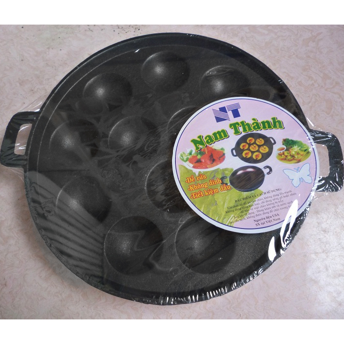 Khay đổ bánh khọt 12 cái siêu chống dính