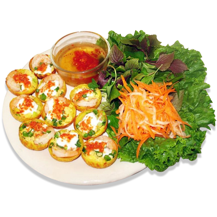 Khay đổ bánh khọt 8 cái siêu chống dính