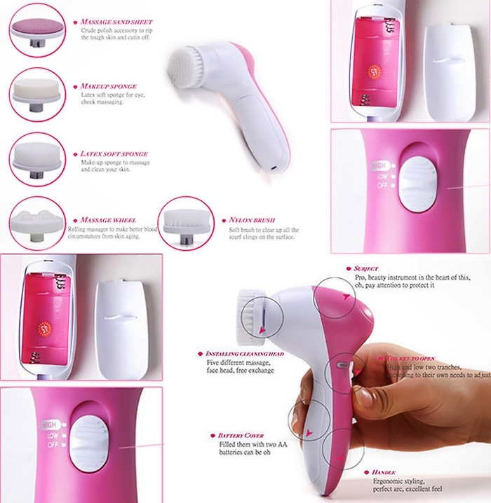 Máy rửa mặt massage 5 trong 1 OEM