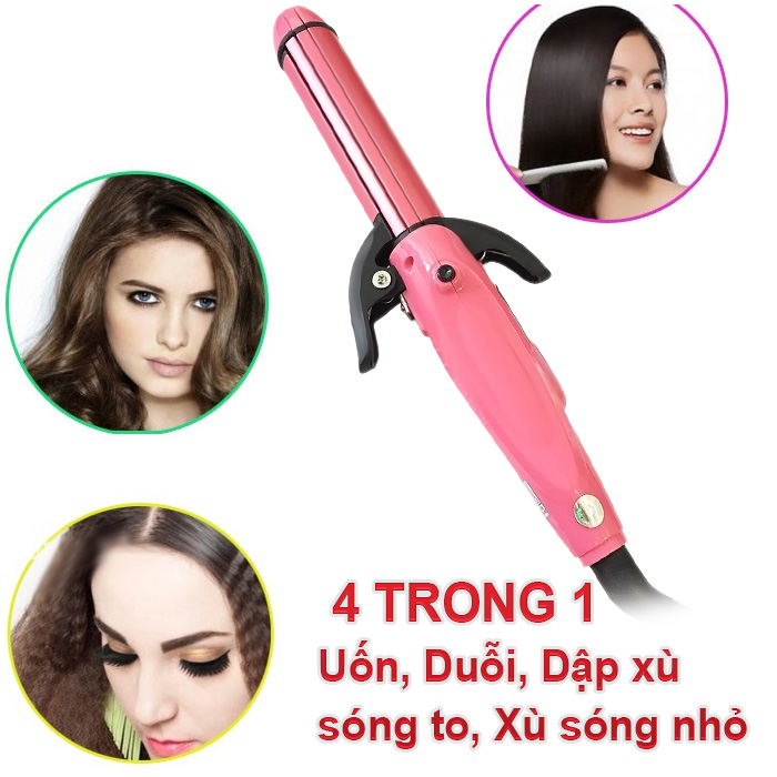 Máy làm tóc 4 in 1 đa năng Mermaid 011 uốn duỗi bấm
