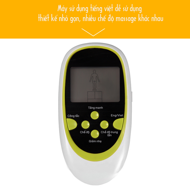 Máy massage trị liệu 8 miếng đầu ra kép đa chức năng