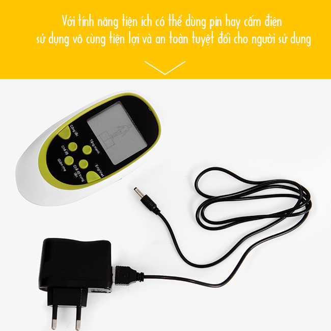 Máy massage trị liệu 8 miếng đầu ra kép đa chức năng