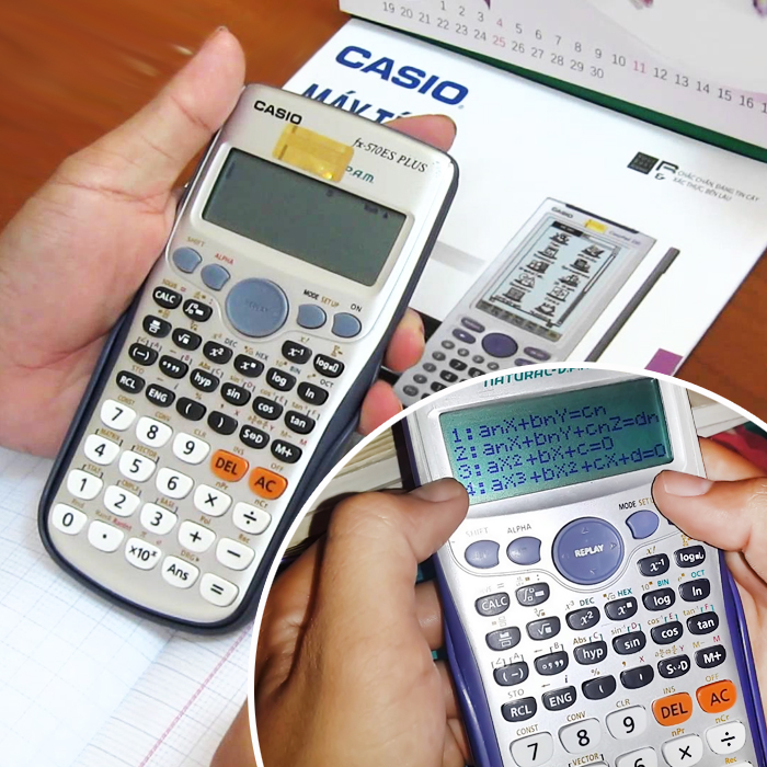 Máy tính khoa học Casio FX-570ES Plus chính hãng có tem và thẻ BH bitex (có số seri in trên thẻ BH và trên thân máy)