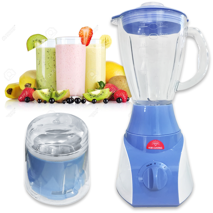 Máy xay sinh tố Kim Cương KC-T319 2 cối xay (thủy tinh)