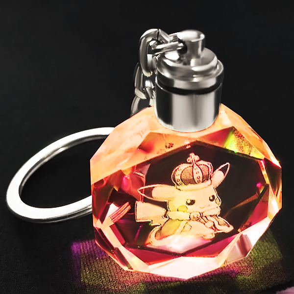 Móc khóa Pha Lê đèn Led đổi màu