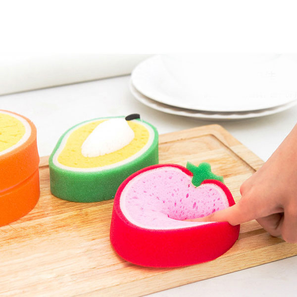 Bộ 2 Bông mút rửa chén hình trái cây