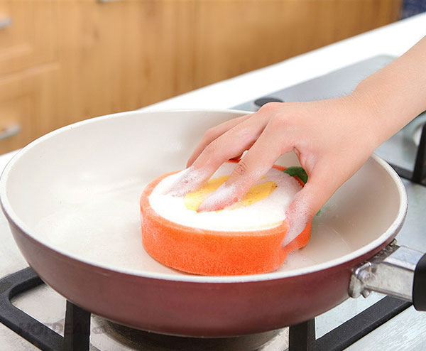 Bộ 4 Bông mút rửa chén hình trái cây