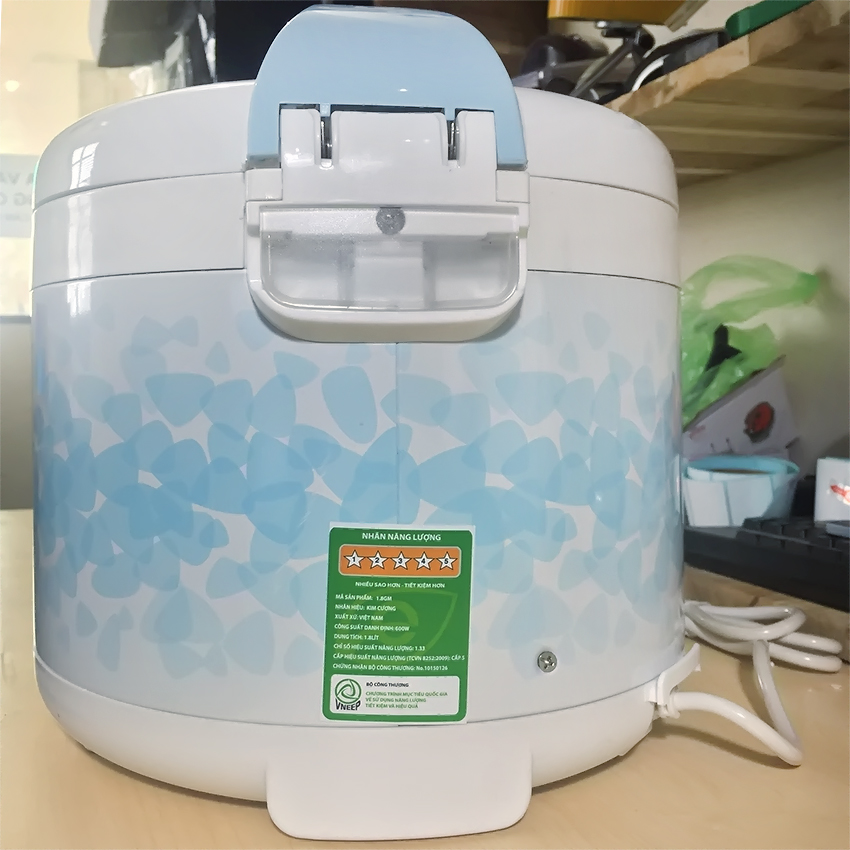 Nồi cơm điện Kim Cương nắp liền 1 lít 8 Model 1.8GM