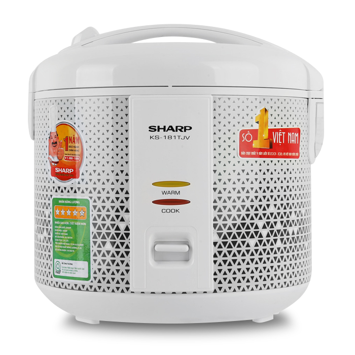 Nồi cơm điện nắp gài Sharp KS-181 TJV 1.8 Lít - Hàng chính hãng