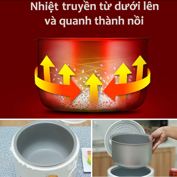 Nồi cơm điện nắp gài Sharp KS-18TJV 1.8 Lít - Hàng chính hãng