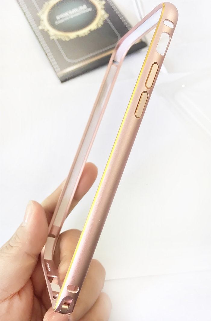 Ốp viền Premium vàng đồng kẻ chỉ vàng cho iPhone 6/6s