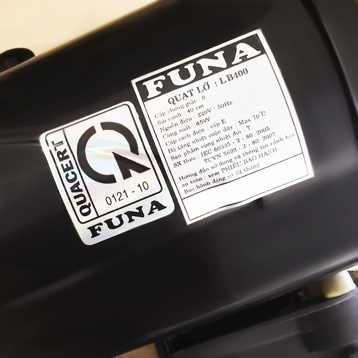 Quạt lỡ công nghiệp Funa LB400 5 cánh (Đen)