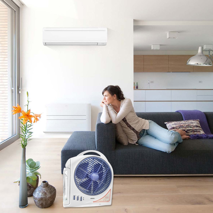 Quạt sạc đèn sạc đa năng Kentom KT-9100