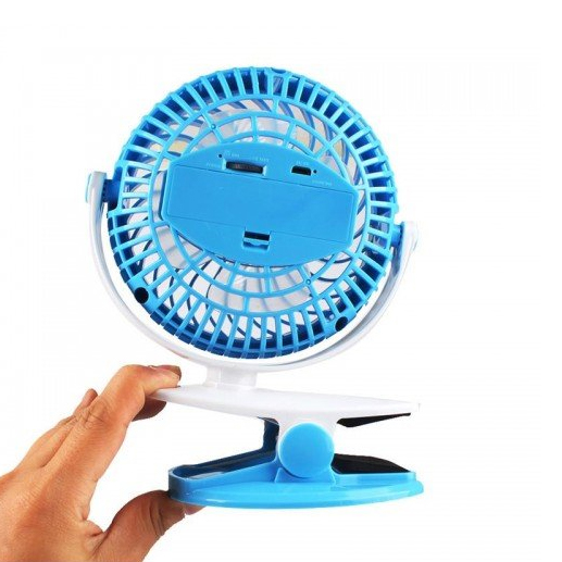 Quạt kẹp bàn pin sạc USB xoay 360 độ ML-F168