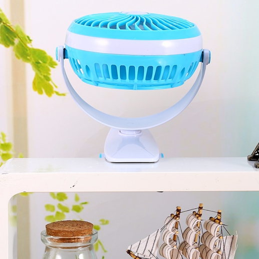 Quạt kẹp bàn pin sạc USB xoay 360 độ ML-F168