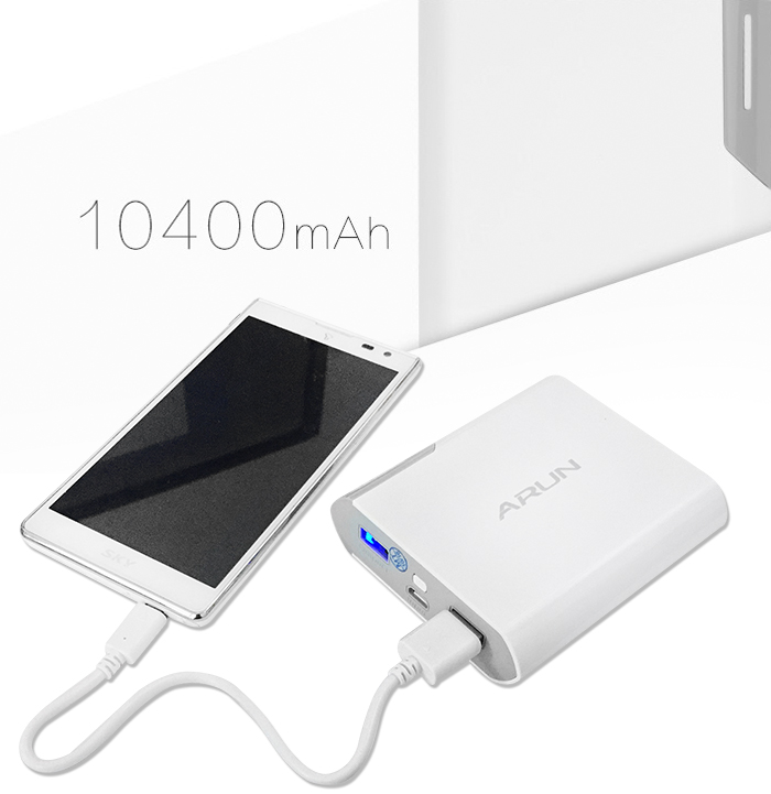 Pin sạc dự phòng Arun Y40 dung lượng 10.400 mAh