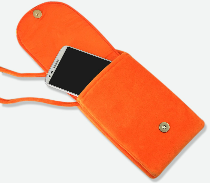 Túi đeo đựng điện thoại 2 ngăn (nhung mịn)