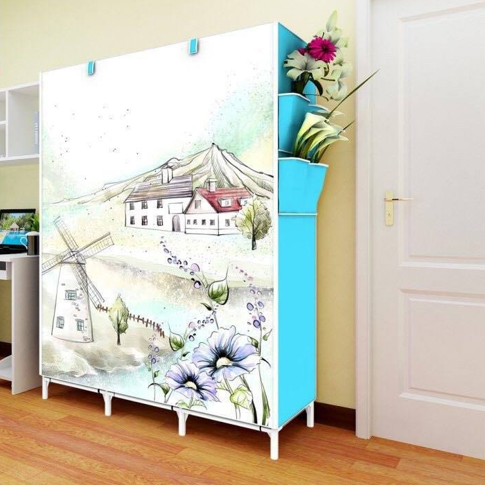 Tủ vải quần áo kiểu dáng 3D